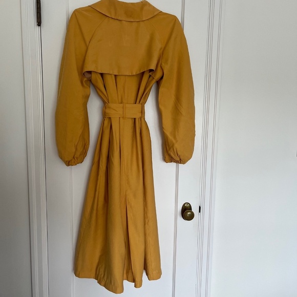 John Lewis Long Trench Coat in Yellow | SIze Medium - Picture 8 of 11